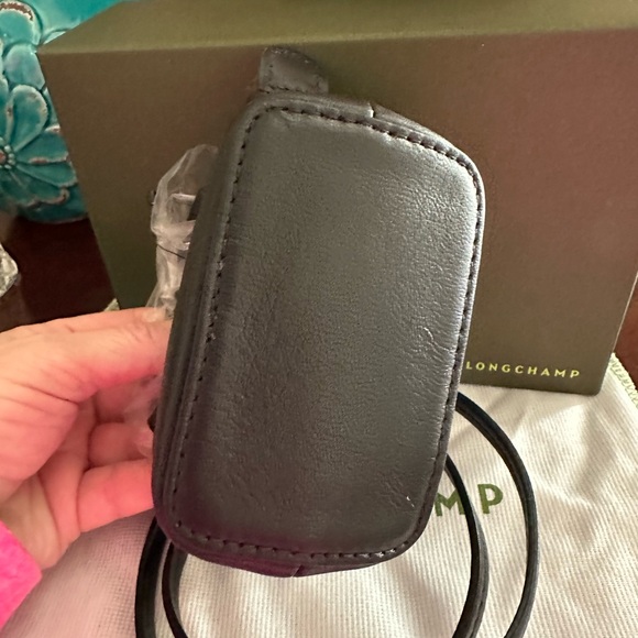 NWT Longchamp Le Pliage Cuir Nano Crossbody bag with box and dustbag - Picture 6 of 15